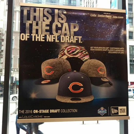 New Era NFL Draft cap display