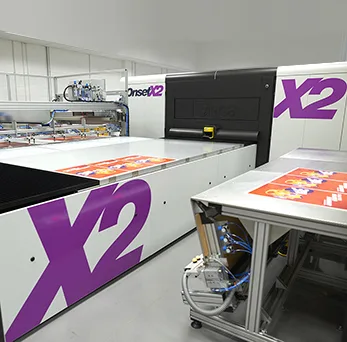 Inca Onset X2 flatbed press on the Graphic Systems production floor