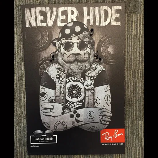 Ray-Ban Never Hide textured print